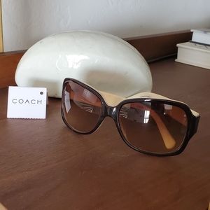 Coach women's oversized sunglasses in brown